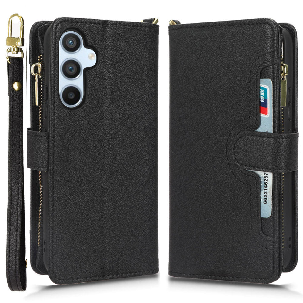 For Samsung Galaxy A54 5G Wallet Zipper Pocket Phone Case Drop Protection Phone Cover with Strap For Samsung Galaxy A54 5G Wallet Zipper Pocket Phone Case Drop Protection Phone Cover with Strap